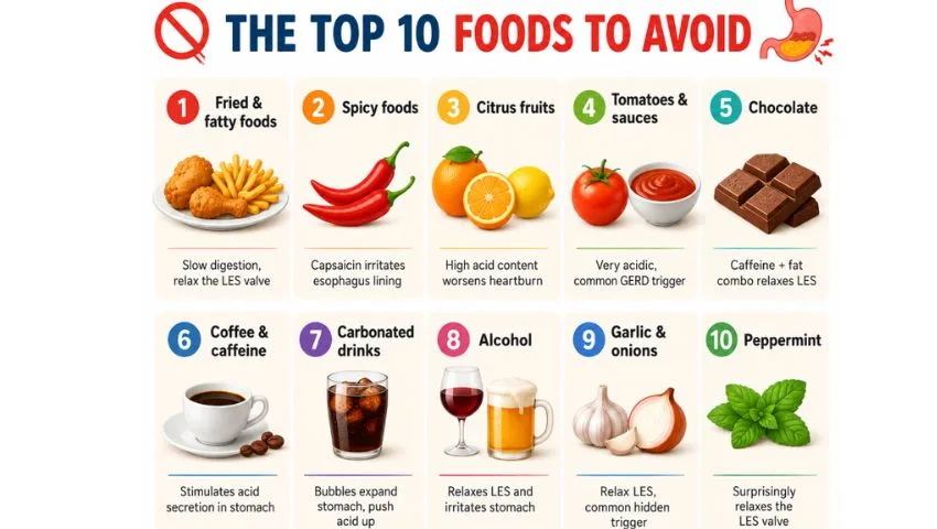 Top 10 Foods to Avoid if You Suffer from Acid Reflux or GERD